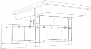 Utility Cabinet System Orthographic View