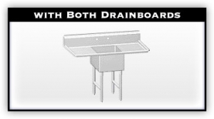 One Tub Sink with both Drainboard