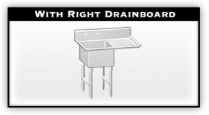 One Tub Sink with Right Drainboard