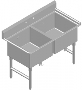 2 tub sink