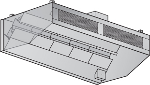 LCFS Low Clearance Front Supply Hood for Commercial Kitchen