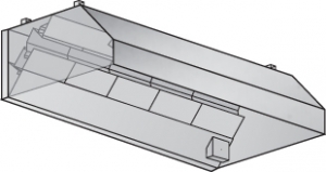 (WCAF) Wall Canopy Angle Front Commercial Kitchen Hood
