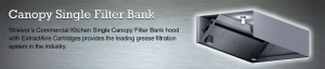 Canopy Single Filter Bank Hood