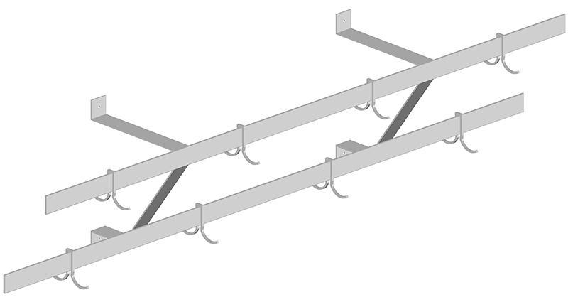 Stainless Steel Double Bar Potrack