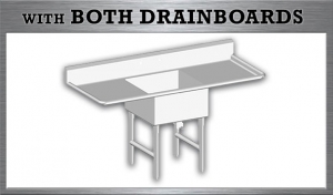 One Tub Sink with Both Drainboards