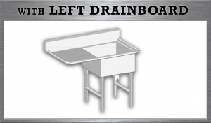 One Tub Sink with Left Drainboard