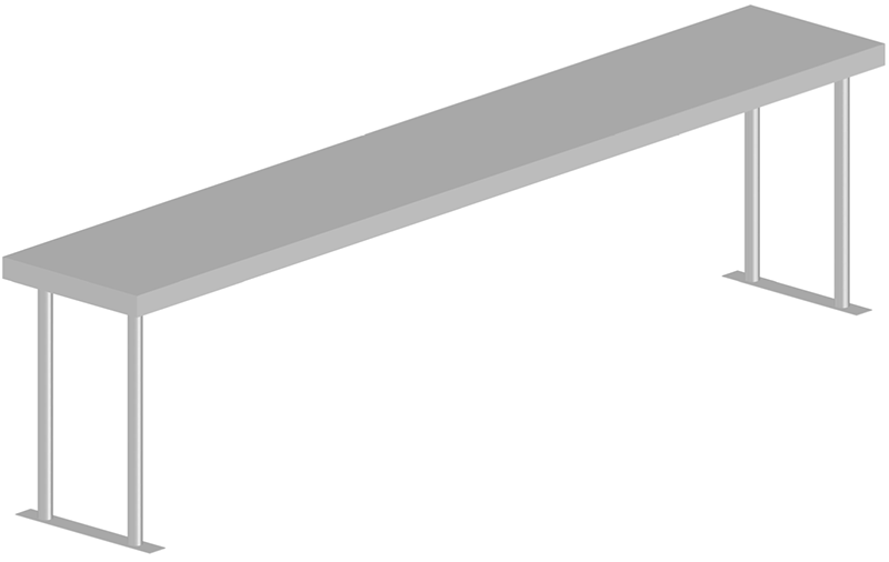 Single Tier Table Shelves