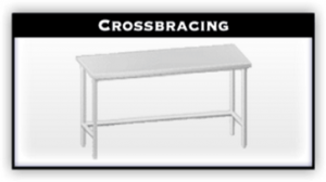 Stainless Steel Table with Crossbrace
