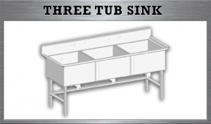 Three Tub Sink