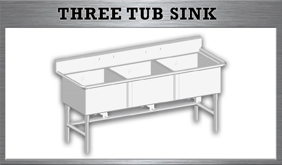Three Tub Sink