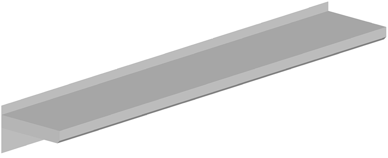 Wall Shelves Sides Turned Down