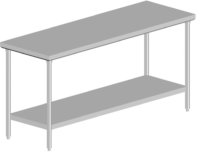 Work Table with Undershelf