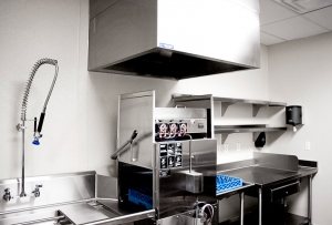 Commercial Kitchen Dish Washing 3 Sides Open