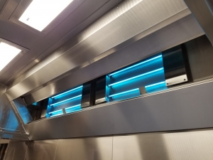UV Hood lights on