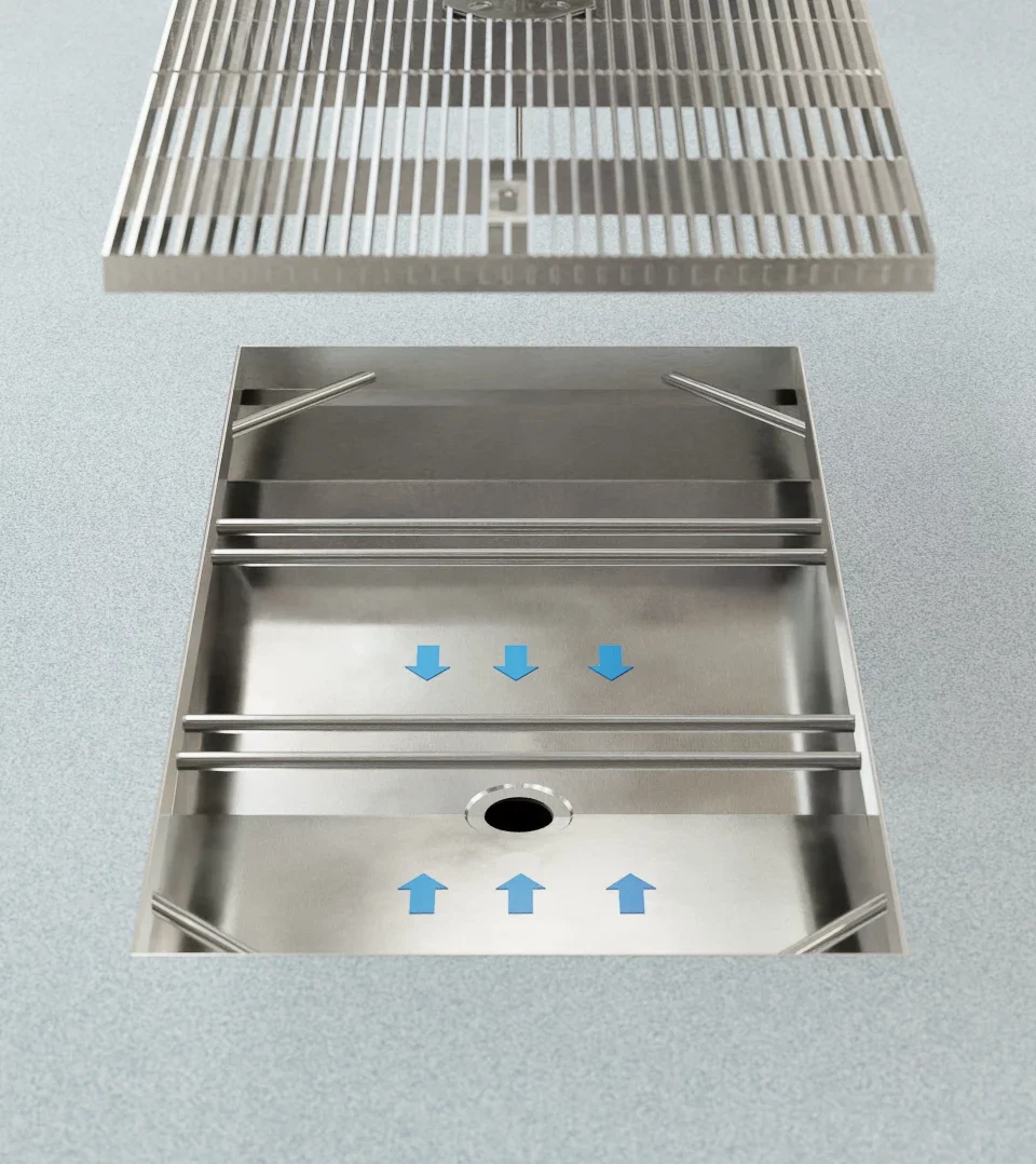 Grate removal tool for floor troughs